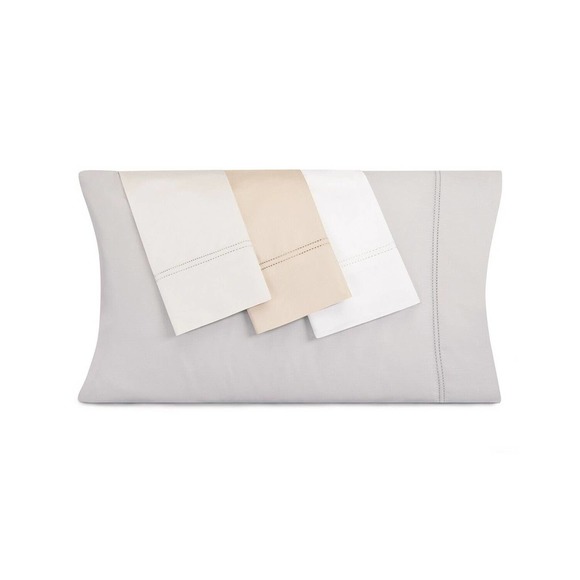 AQ Textiles Legacy Double Hem 1000 TC Cotton Blend 4-Pc. Sheet Set QUEEN Silver - Picture 2 of 2